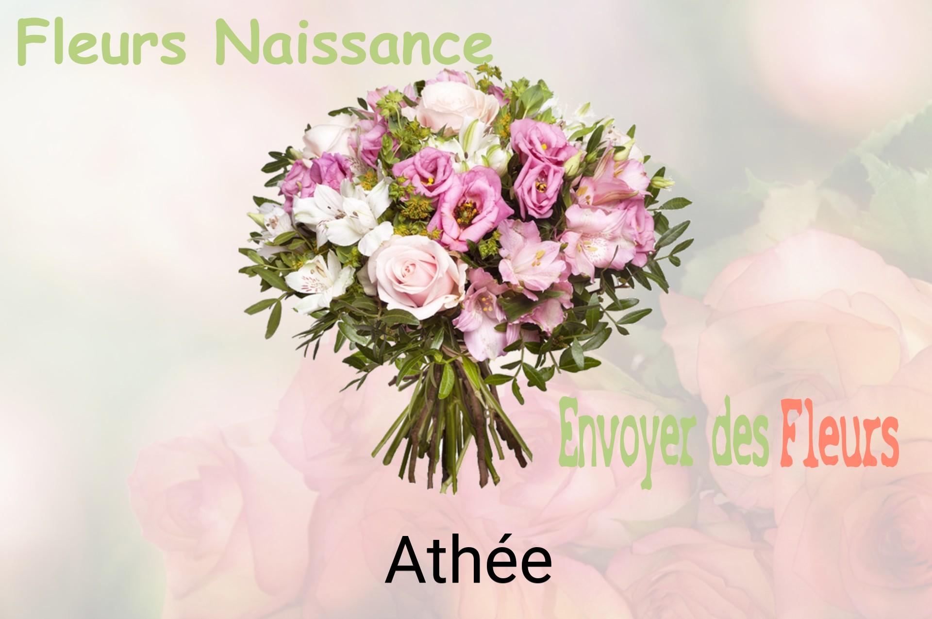 Bouquet de fleurs de naissance livré à Athée